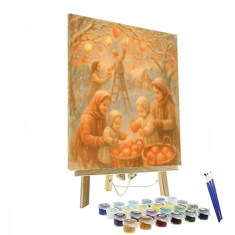 Winter Orchard Lantern Harvest Paint by numbers kits