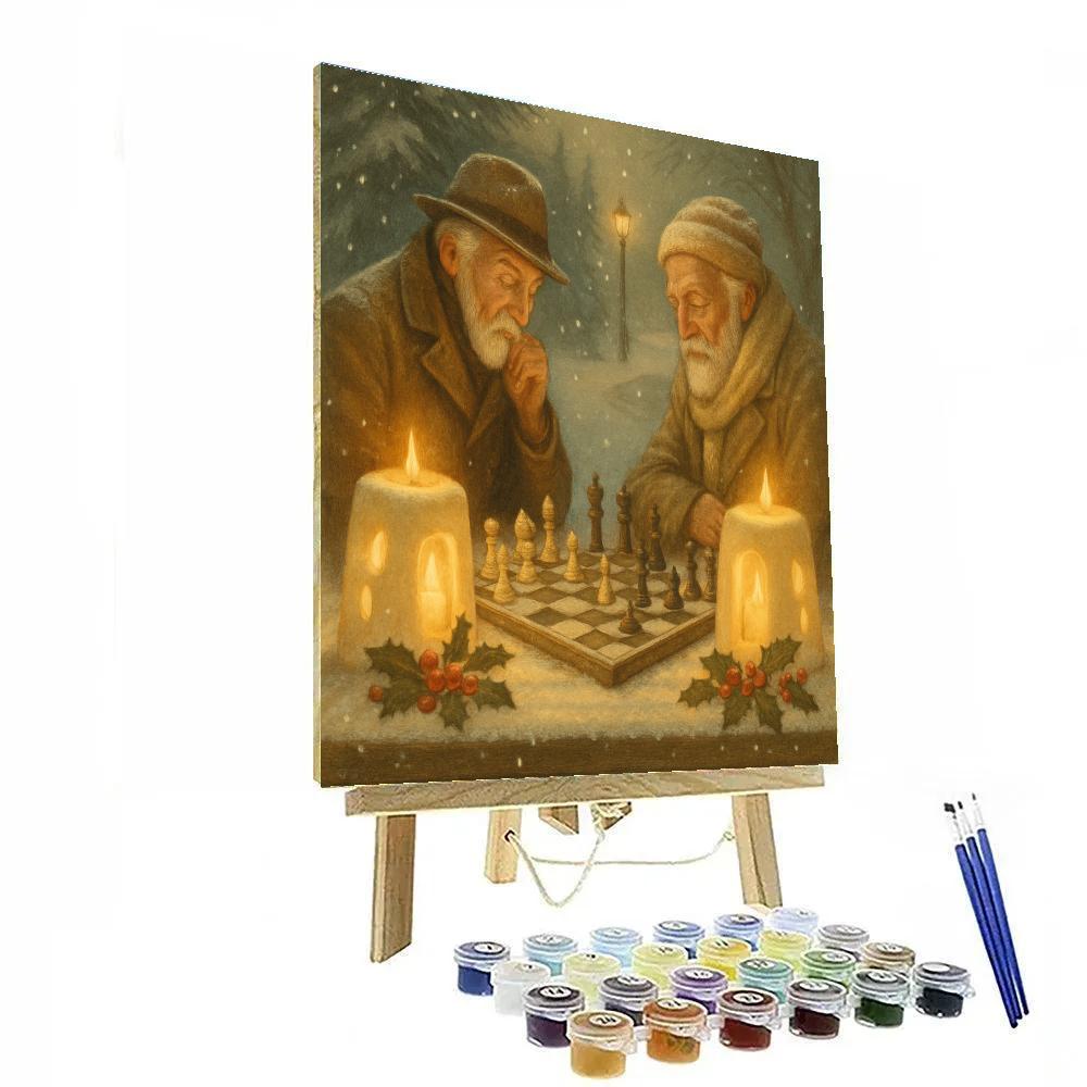 Snow Lantern Chess Game DIY paint by numbers