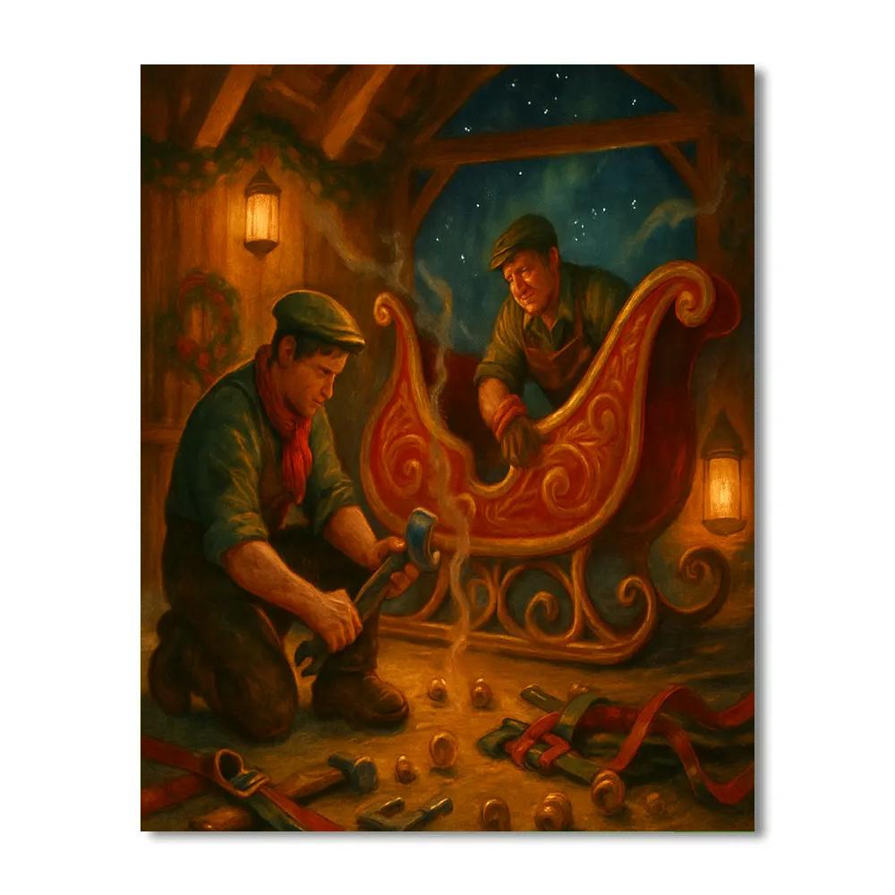 Starlight Sleigh Repair Paint by numbers kits