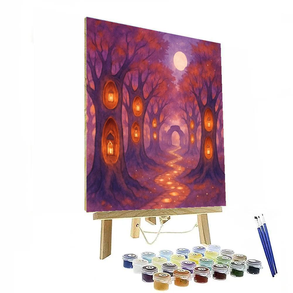 The Orchard Of Echoed Lanterns Number painting