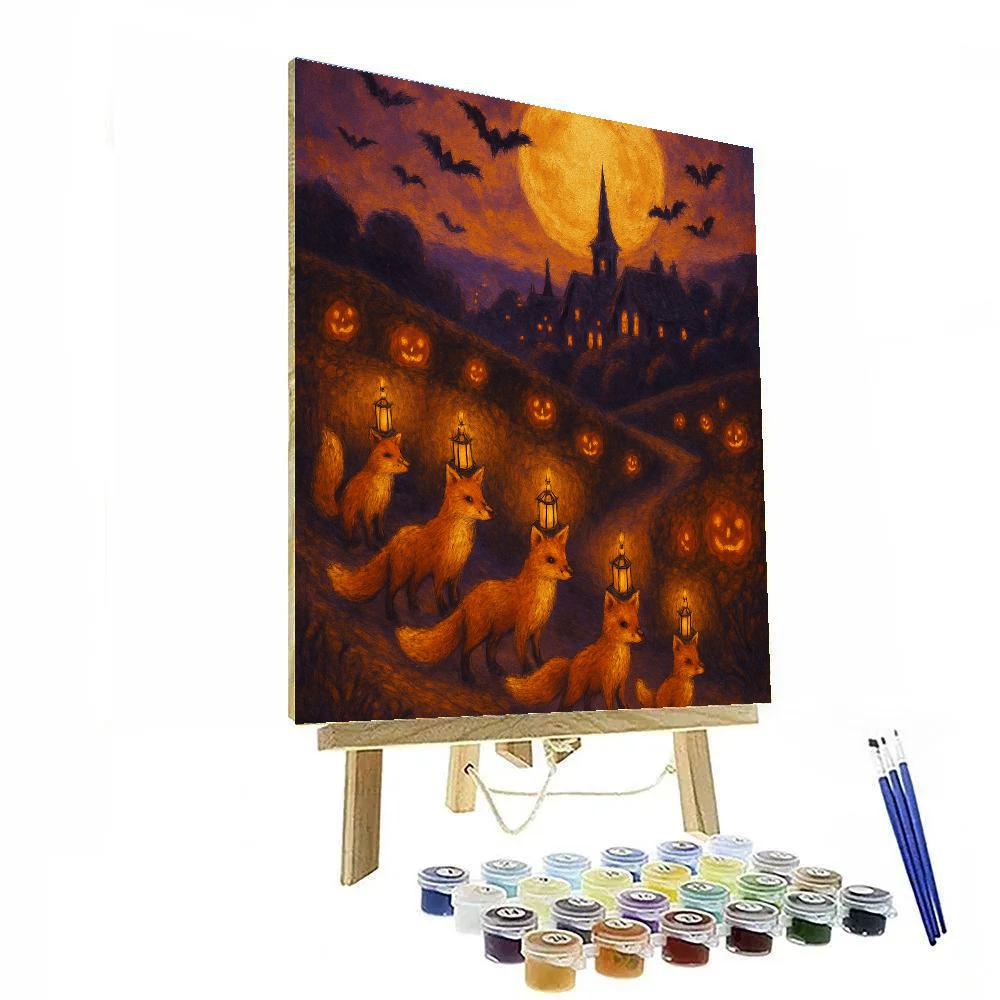 The Midnight Fox Parade Painting by numbers kit