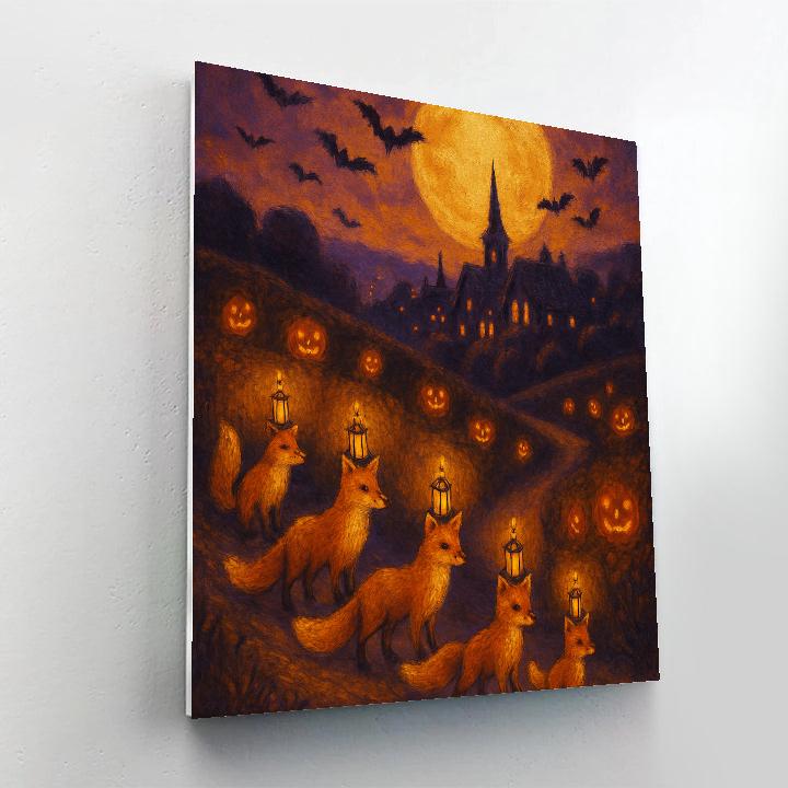The Midnight Fox Parade Painting by numbers kit