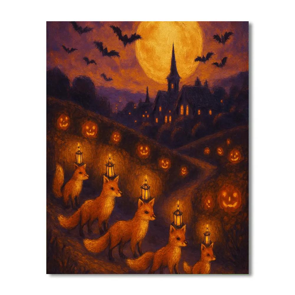The Midnight Fox Parade Painting by numbers kit