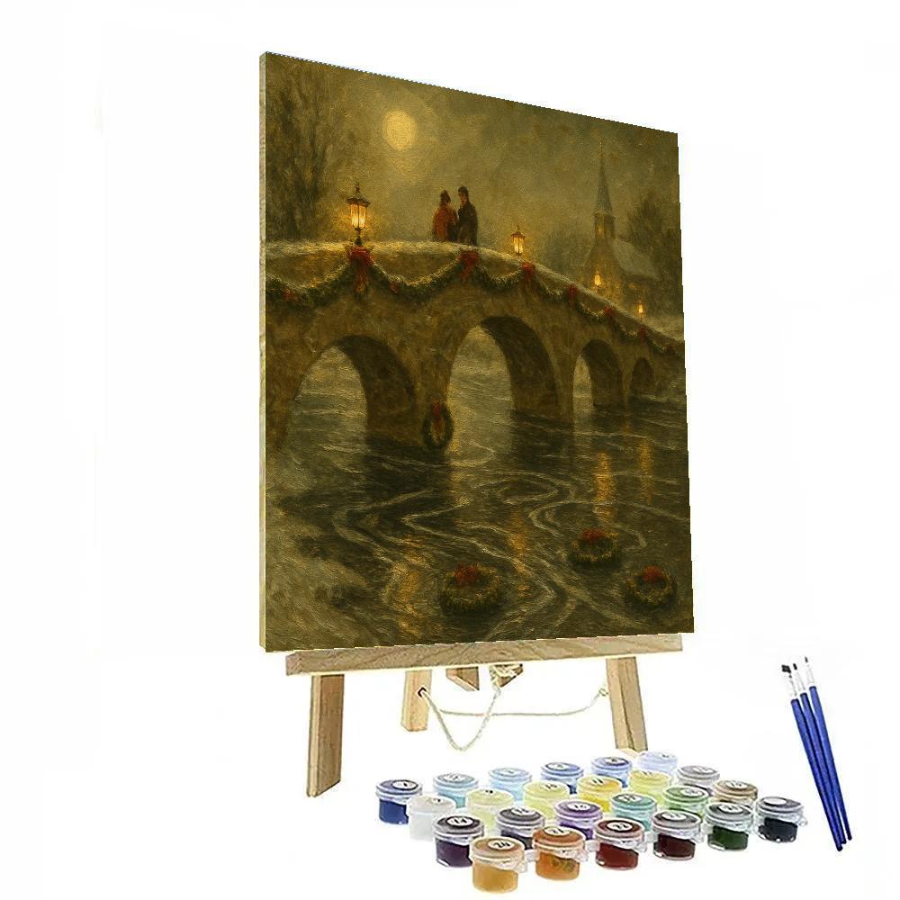 Frozen Bridge Lanterns Paint by numbers kits