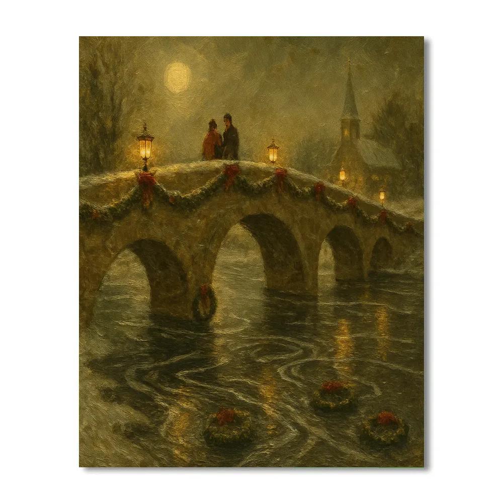 Frozen Bridge Lanterns Paint by numbers kits