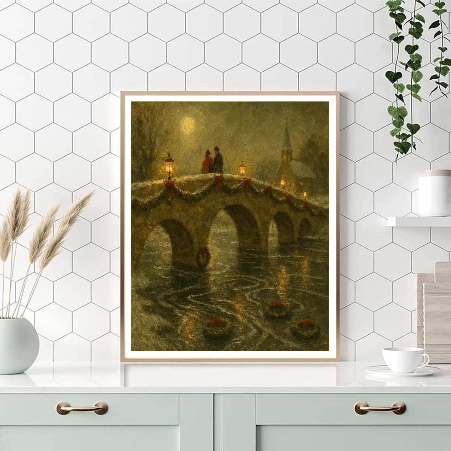 Frozen Bridge Lanterns Paint by numbers kits