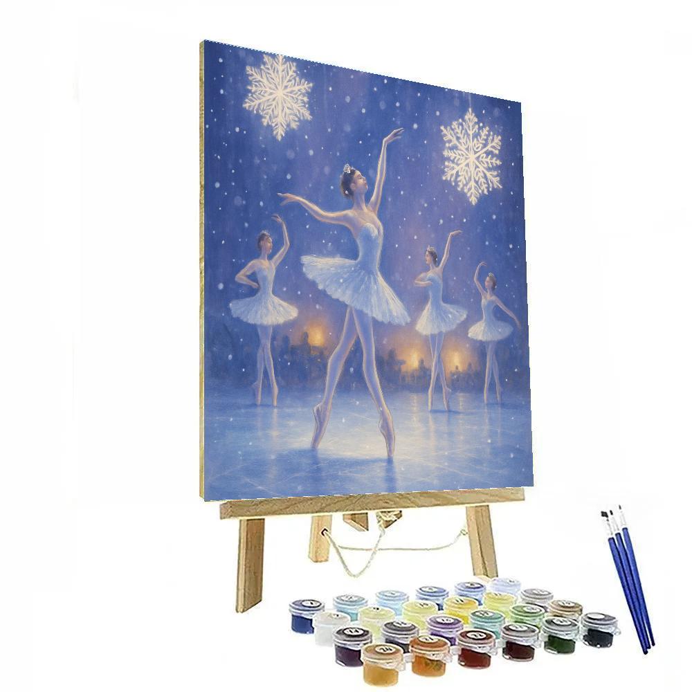 Snowflake Lantern Ballet paint by numbers