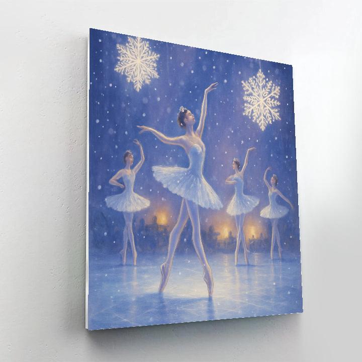 Snowflake Lantern Ballet paint by numbers
