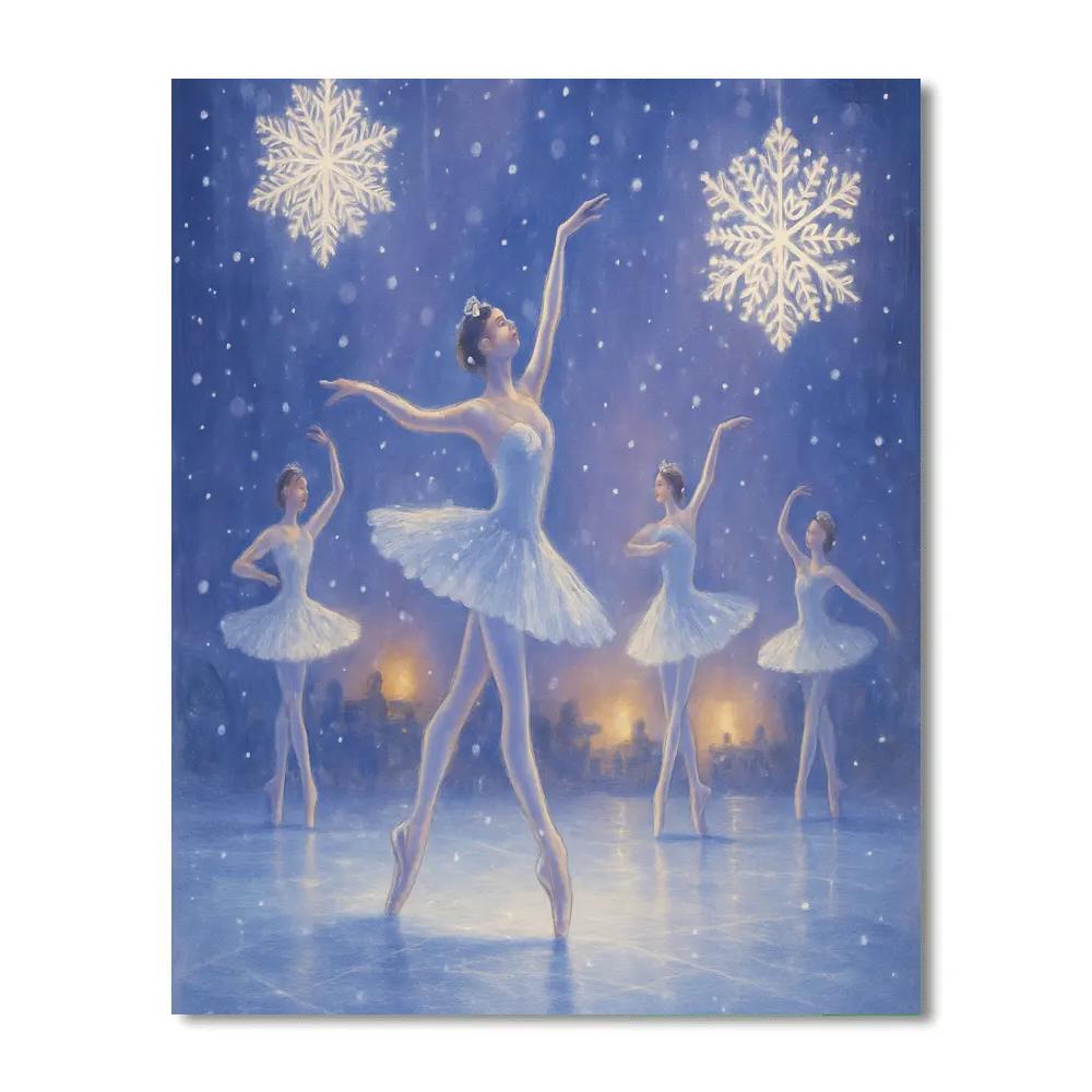 Snowflake Lantern Ballet paint by numbers