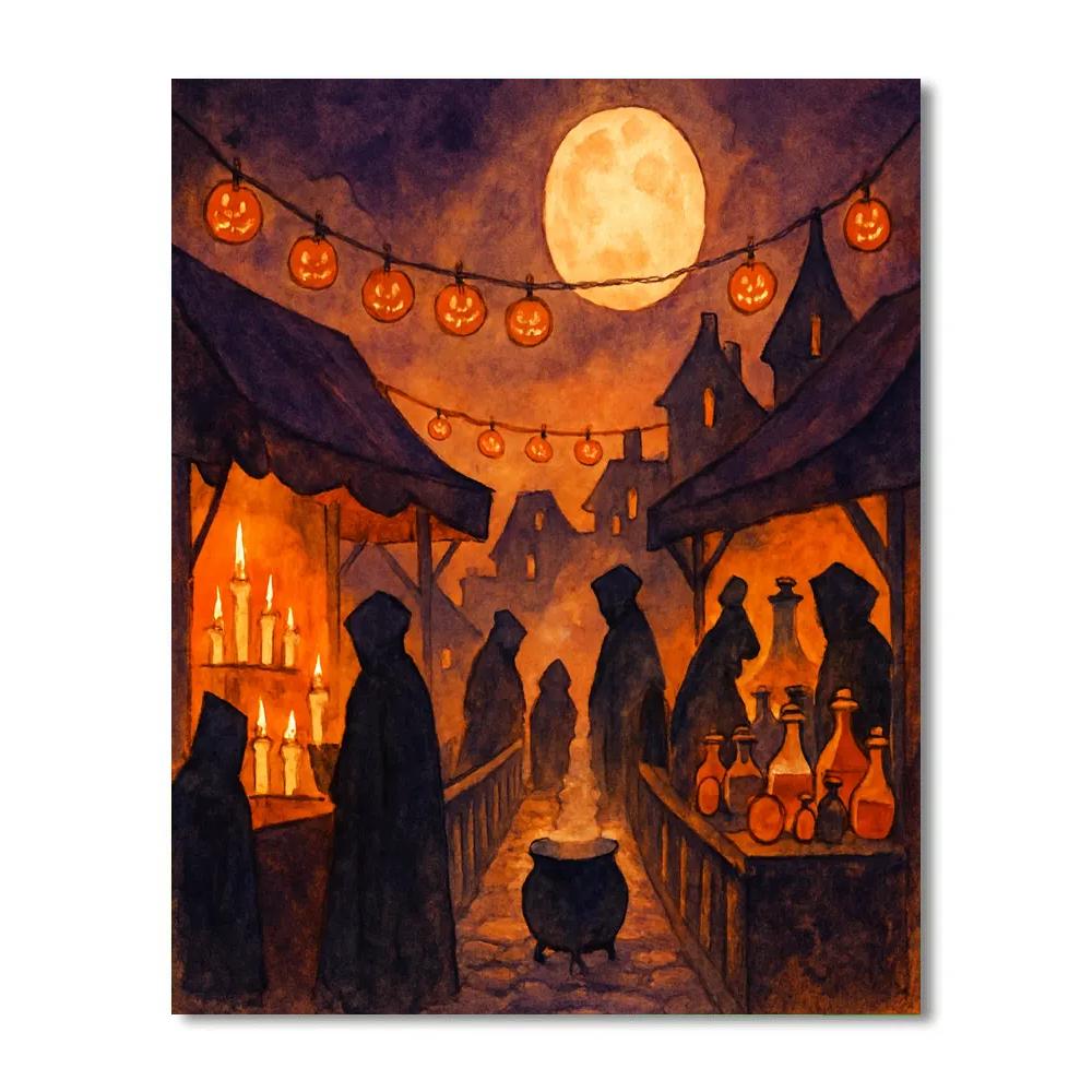 The Candlebridge Market paint by number