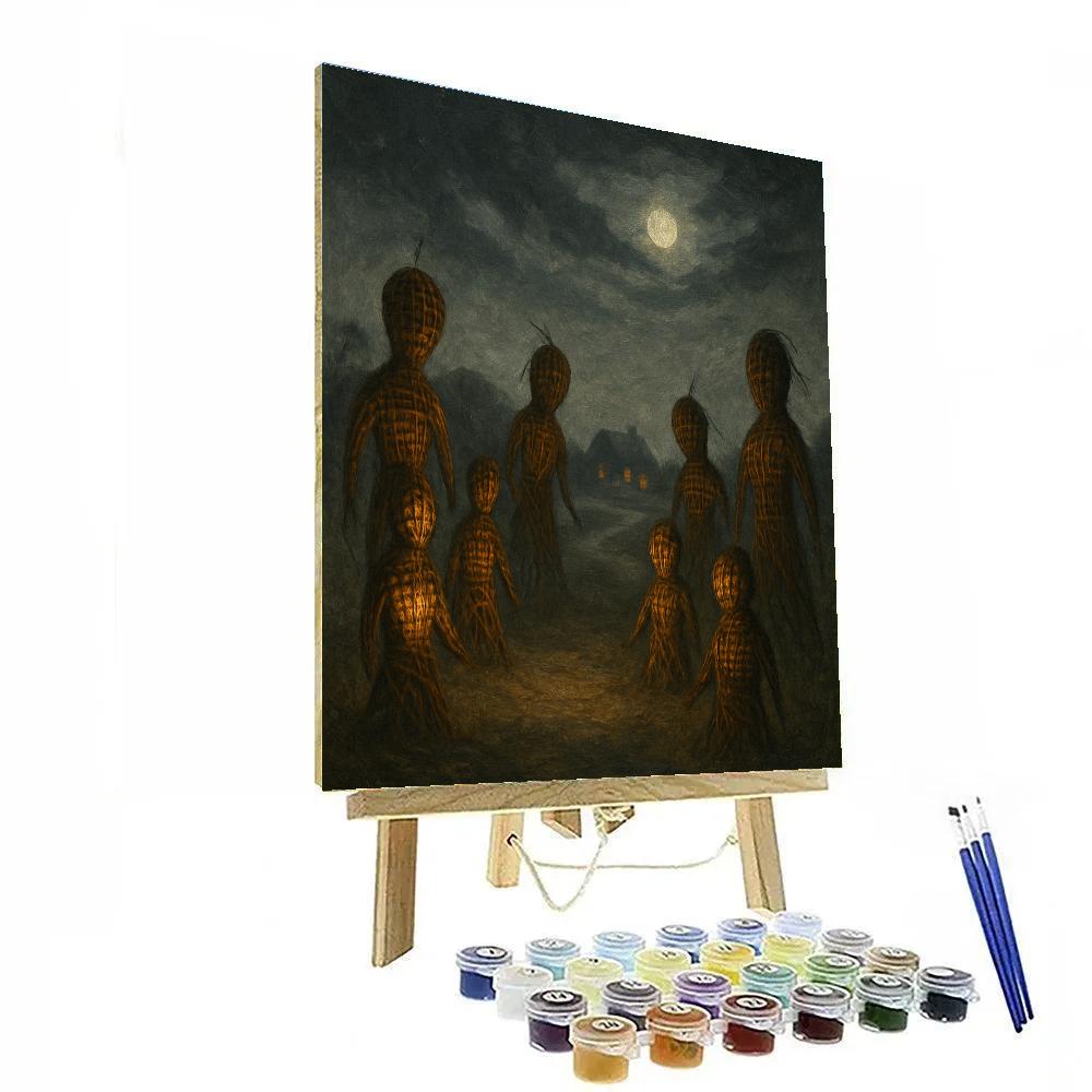 The Wicker Moon Circle paint by color