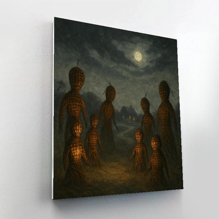 The Wicker Moon Circle paint by color