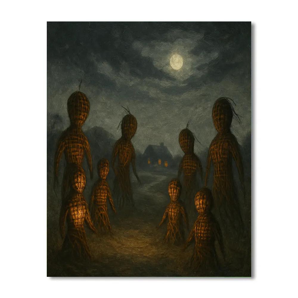 The Wicker Moon Circle paint by color