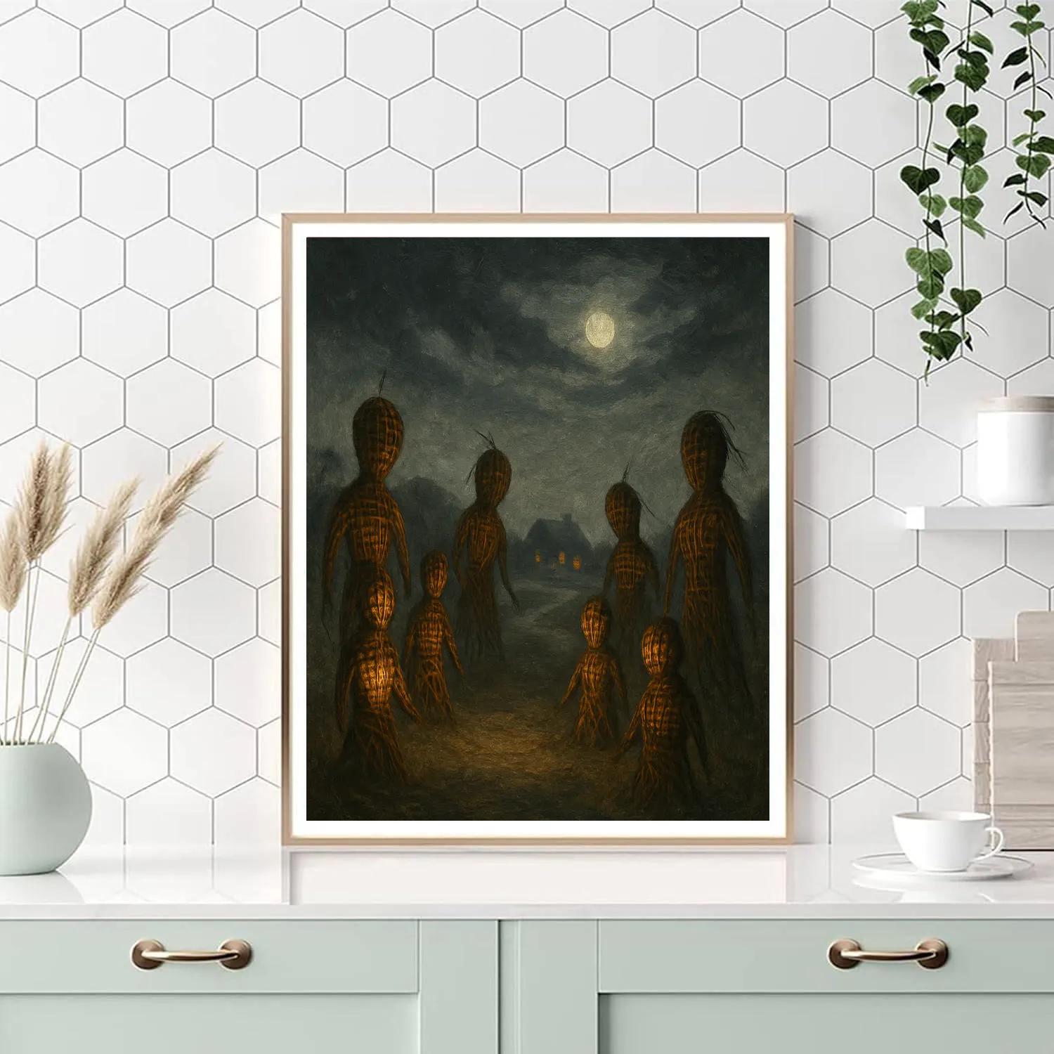 The Wicker Moon Circle paint by color