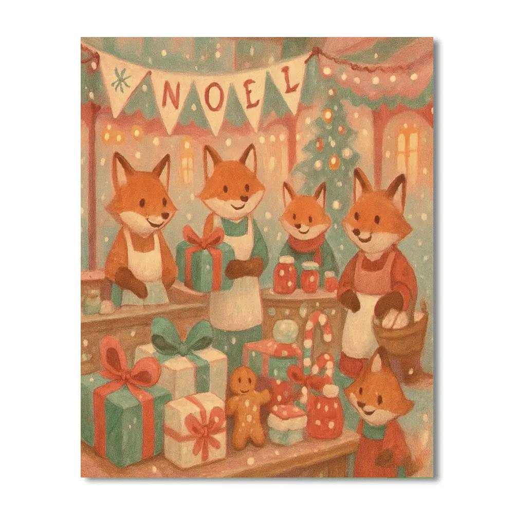 Wintertail Fox Market Numbered painting kits