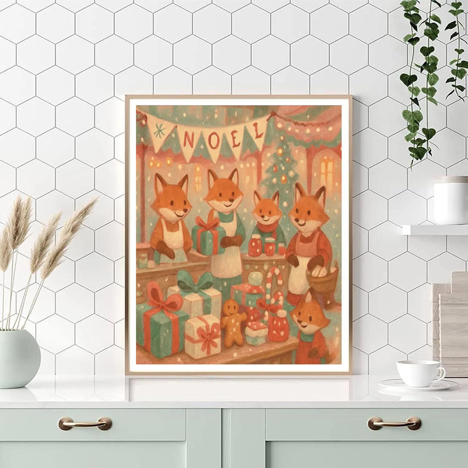 Wintertail Fox Market Numbered painting kits