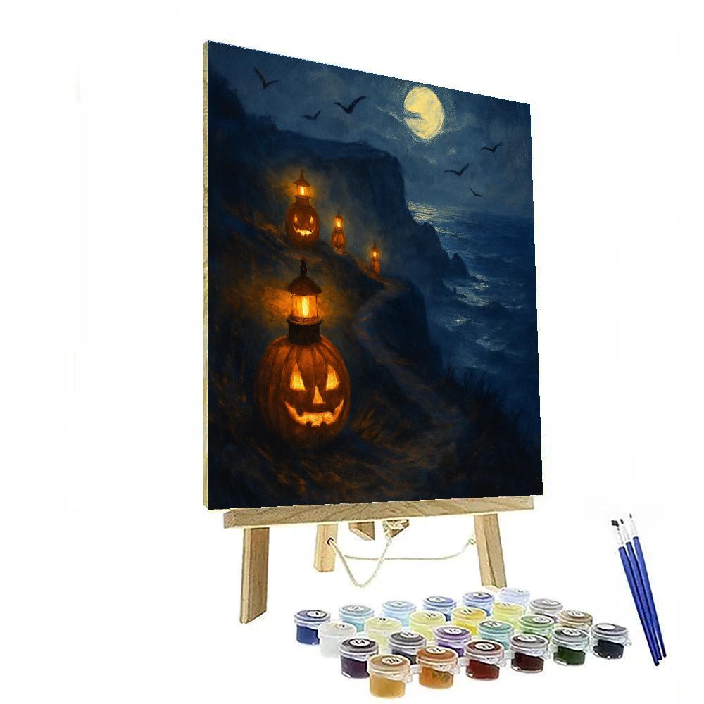 The Pumpkin Lighthouse Path painting number kit