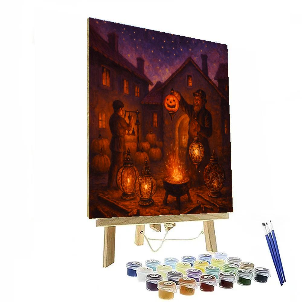 The Lanternsmiths Courtyard Numbered painting kits