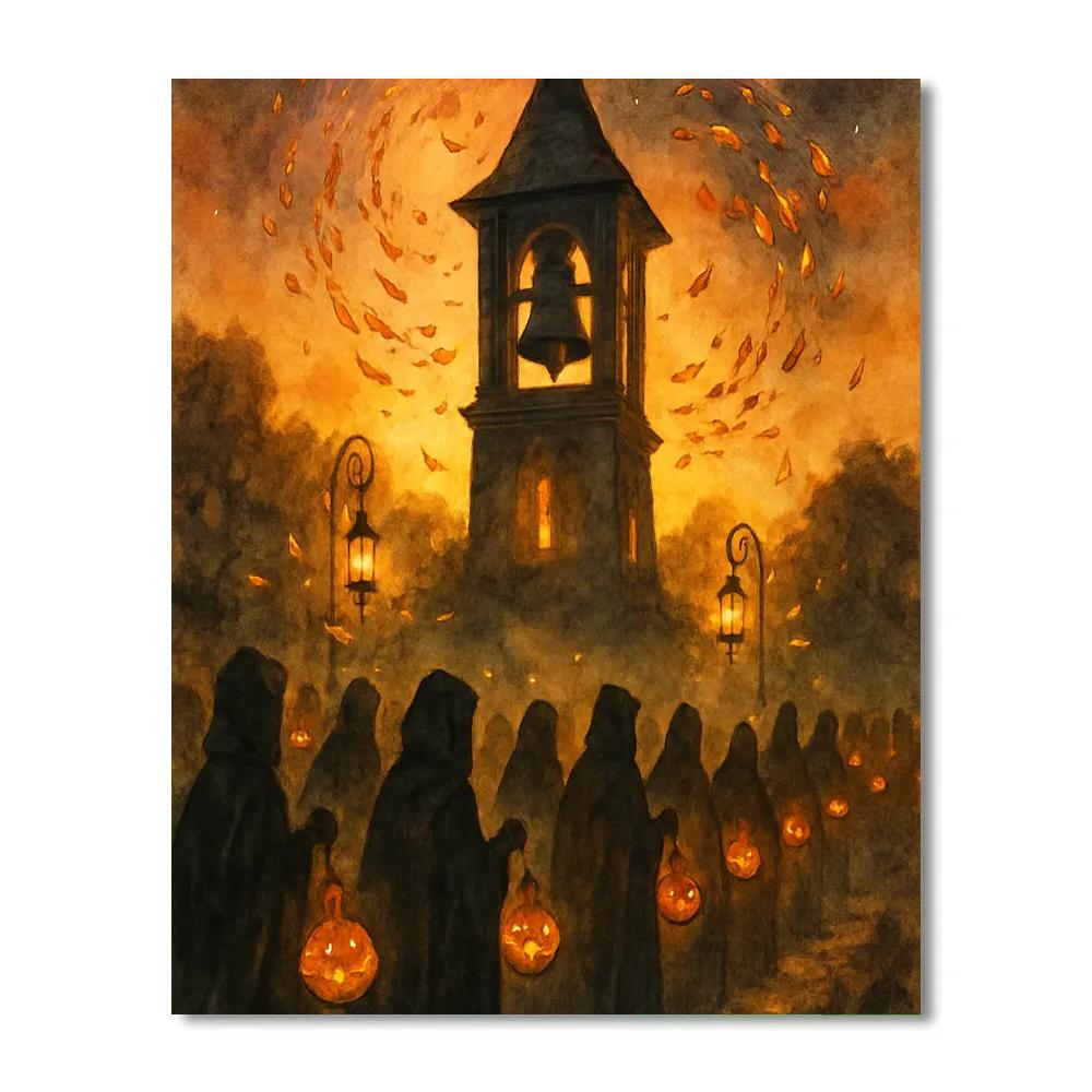 The Autumn Bell Tower paint by color