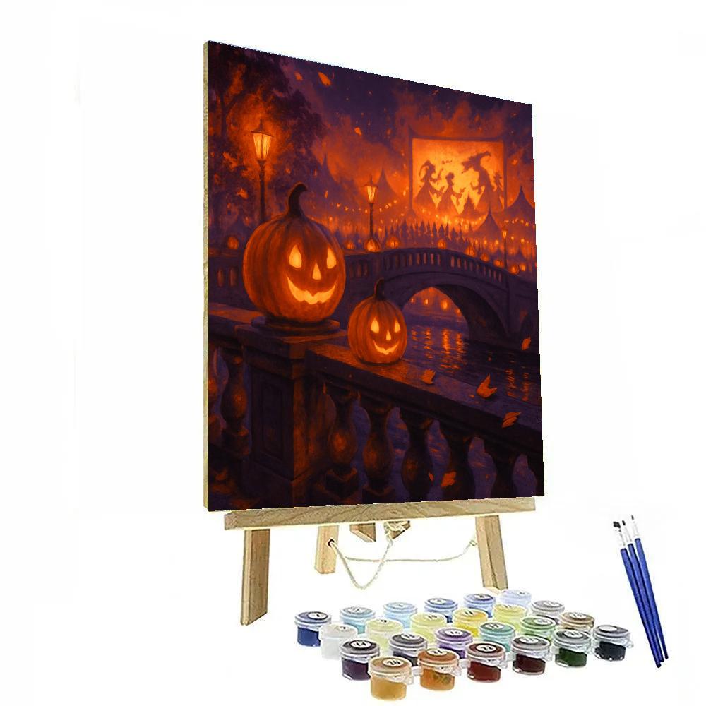 The Lantern Row Bridge paint by number