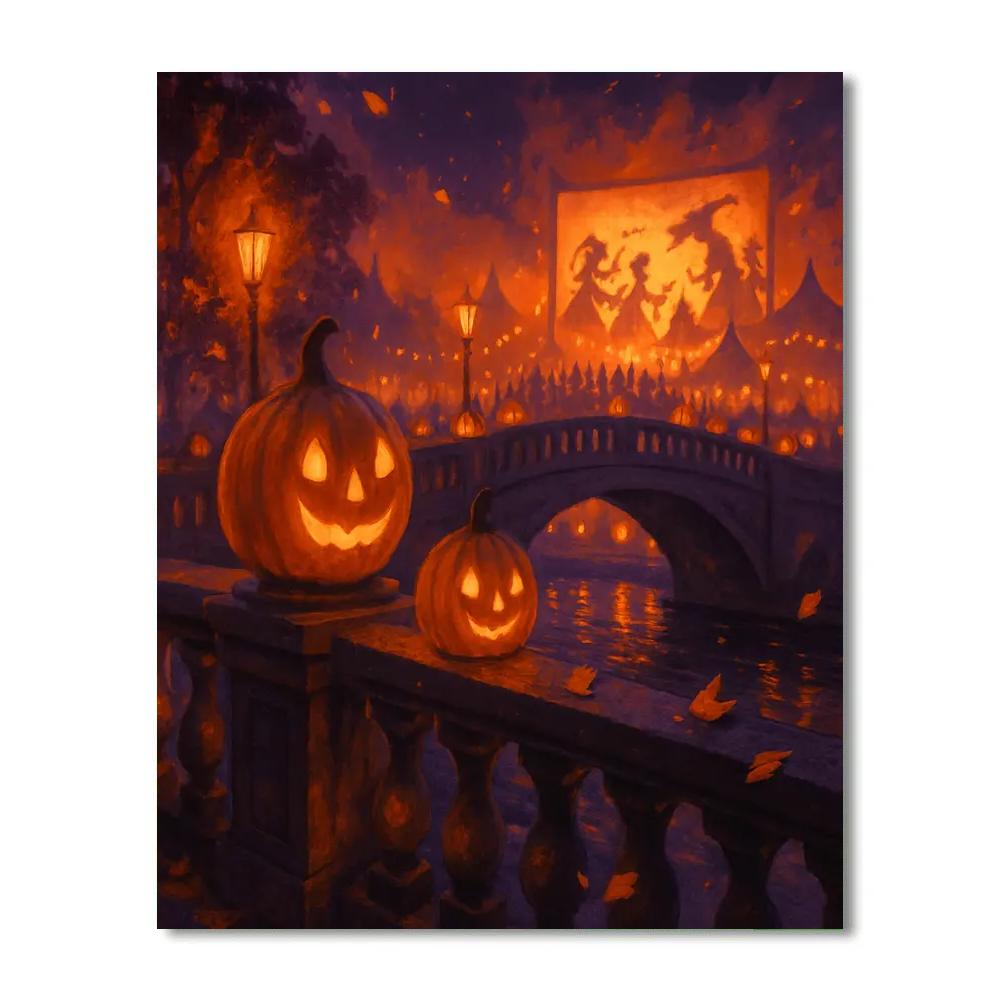 The Lantern Row Bridge paint by number