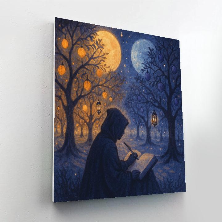 The Orchard Of Twinned Moons paint by color