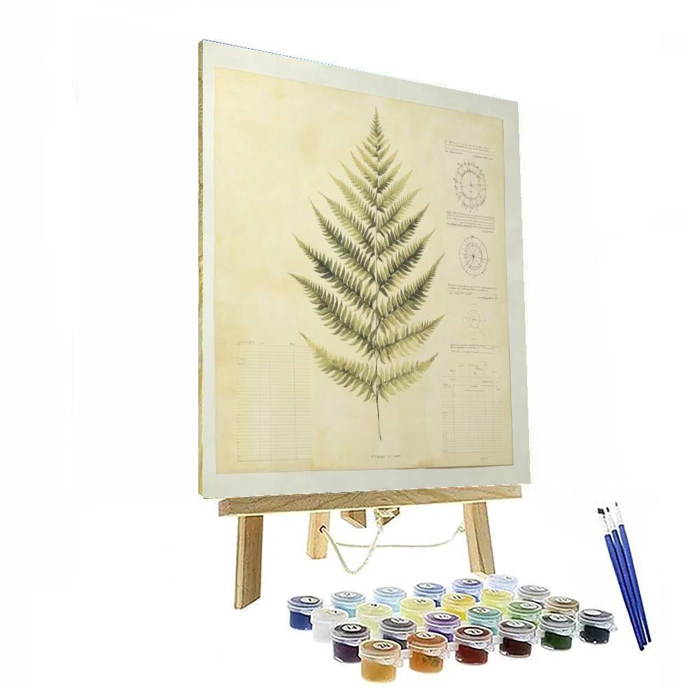 Leonardo Da Vinci Inspired Botanical Spiral paint by number