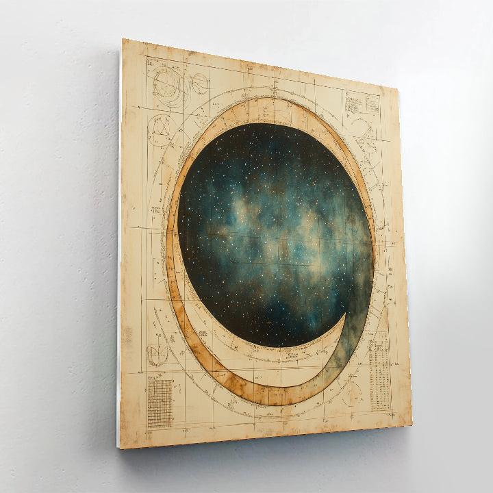Leonardo Da Vinci Inspired Harmonic Constellations Number painting
