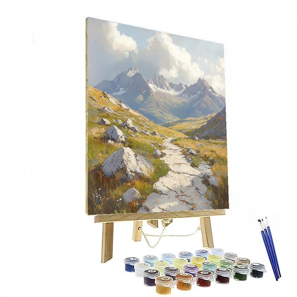 Leonardo Da Vinci Inspired Mountain Storm Study Number painting