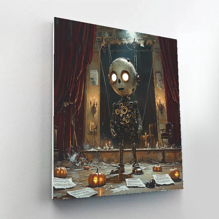 Haunted Clockwork Marionette Paint by numbers art