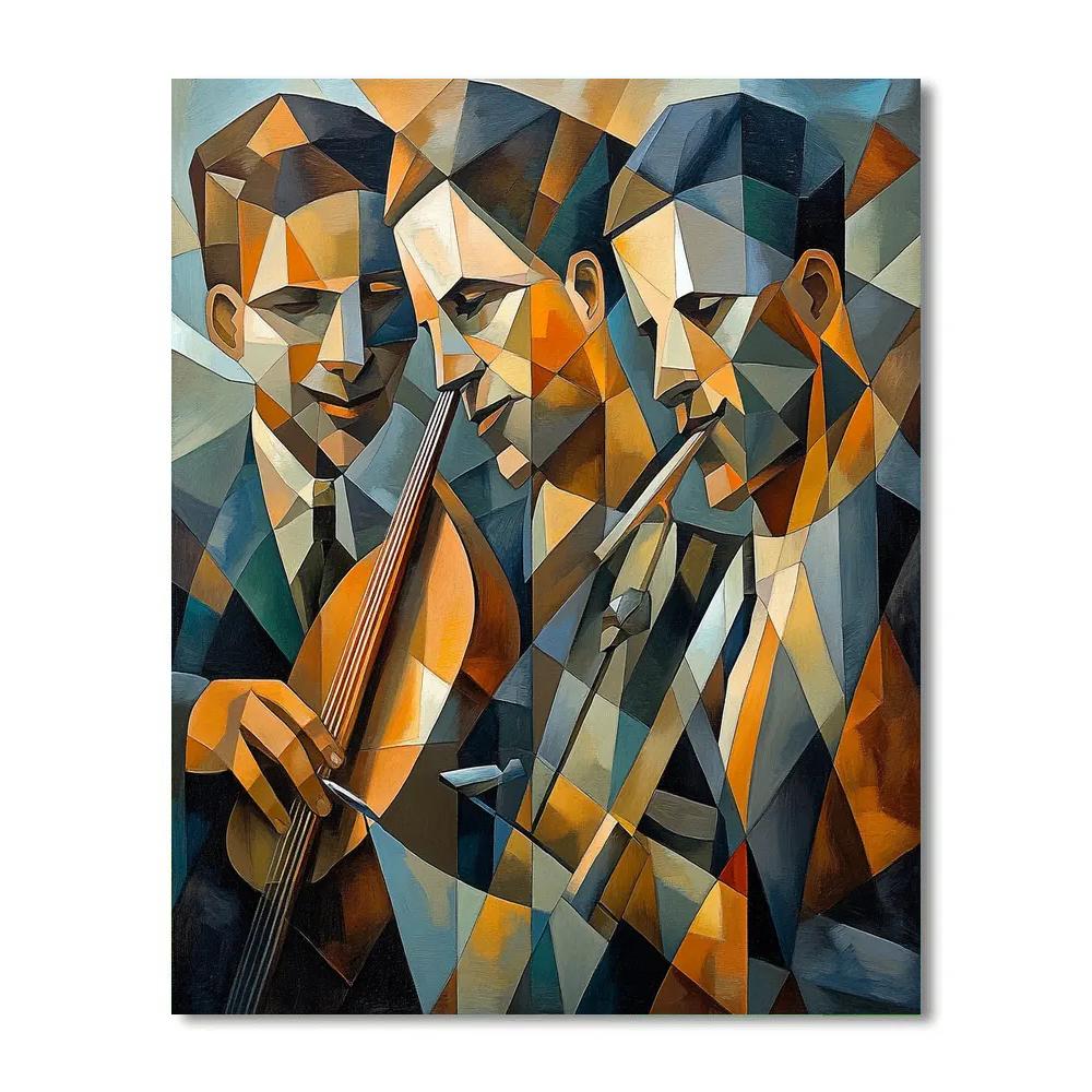 Picasso Inspired Abstract Musicians paint by color