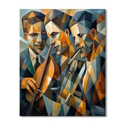 Picasso Inspired Abstract Musicians paint by color