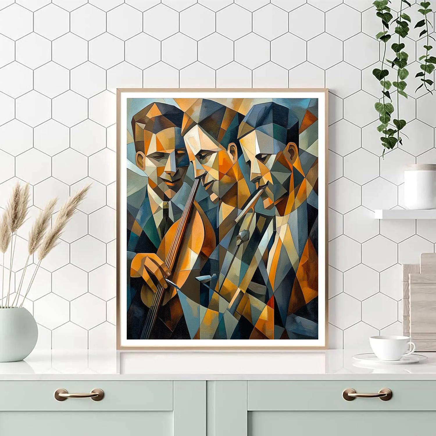 Picasso Inspired Abstract Musicians paint by color