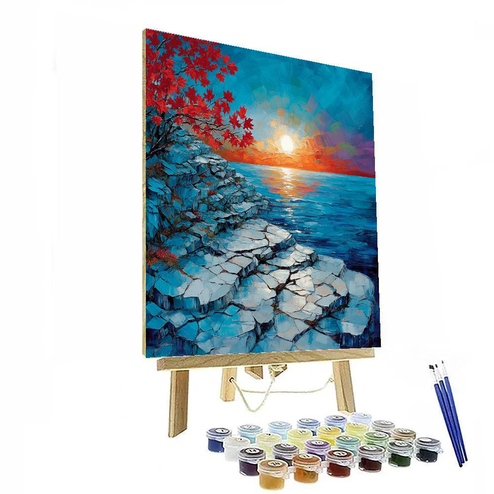 A.Y. Jackson Inspired Crystalline Shield DIY paint by numbers