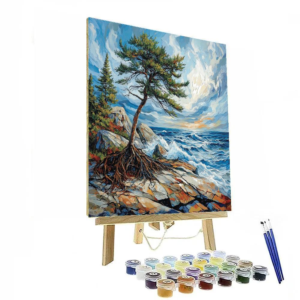 Arthur Lismer Inspired Georgian Bay Gales paint by number