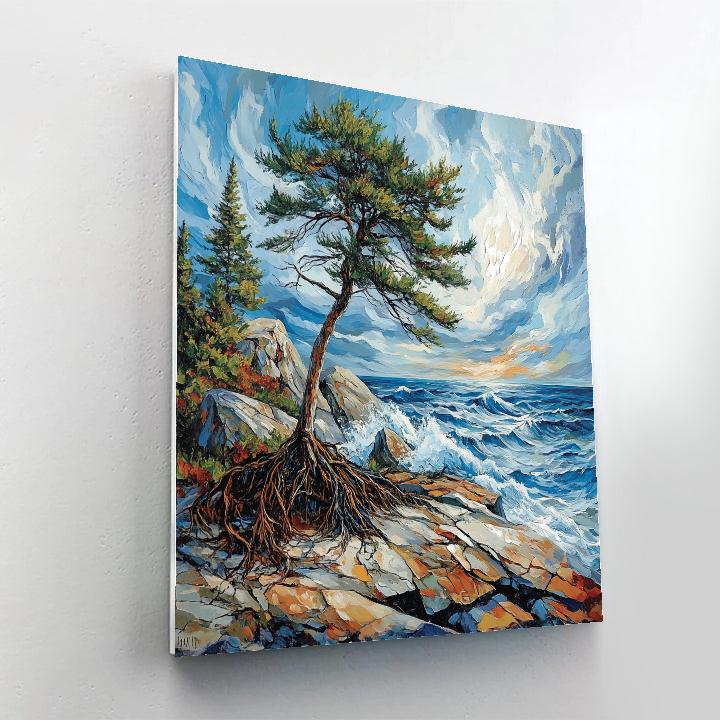 Arthur Lismer Inspired Georgian Bay Gales paint by number