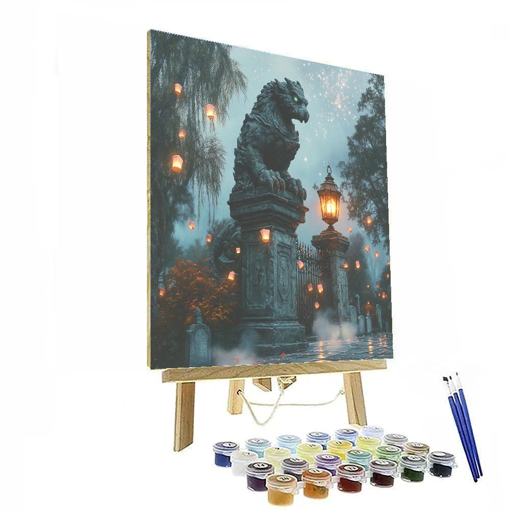 Lantern Guardian Spooky Sentinel Paint by numbers kits