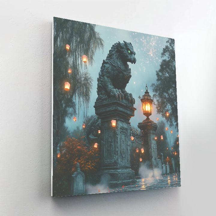 Lantern Guardian Spooky Sentinel Paint by numbers kits