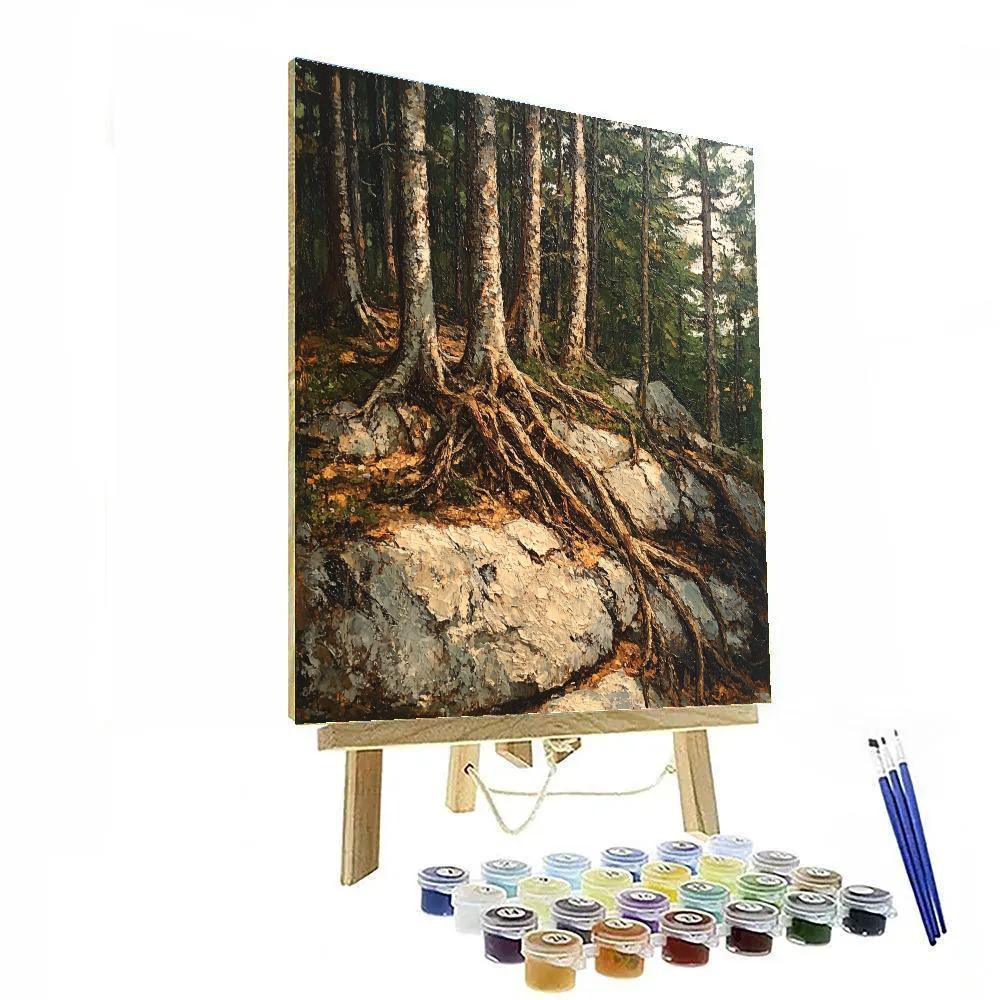 Arthur Lismer Inspired Tangled Pine Roots painting number kit