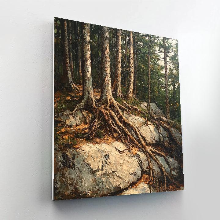 Arthur Lismer Inspired Tangled Pine Roots painting number kit