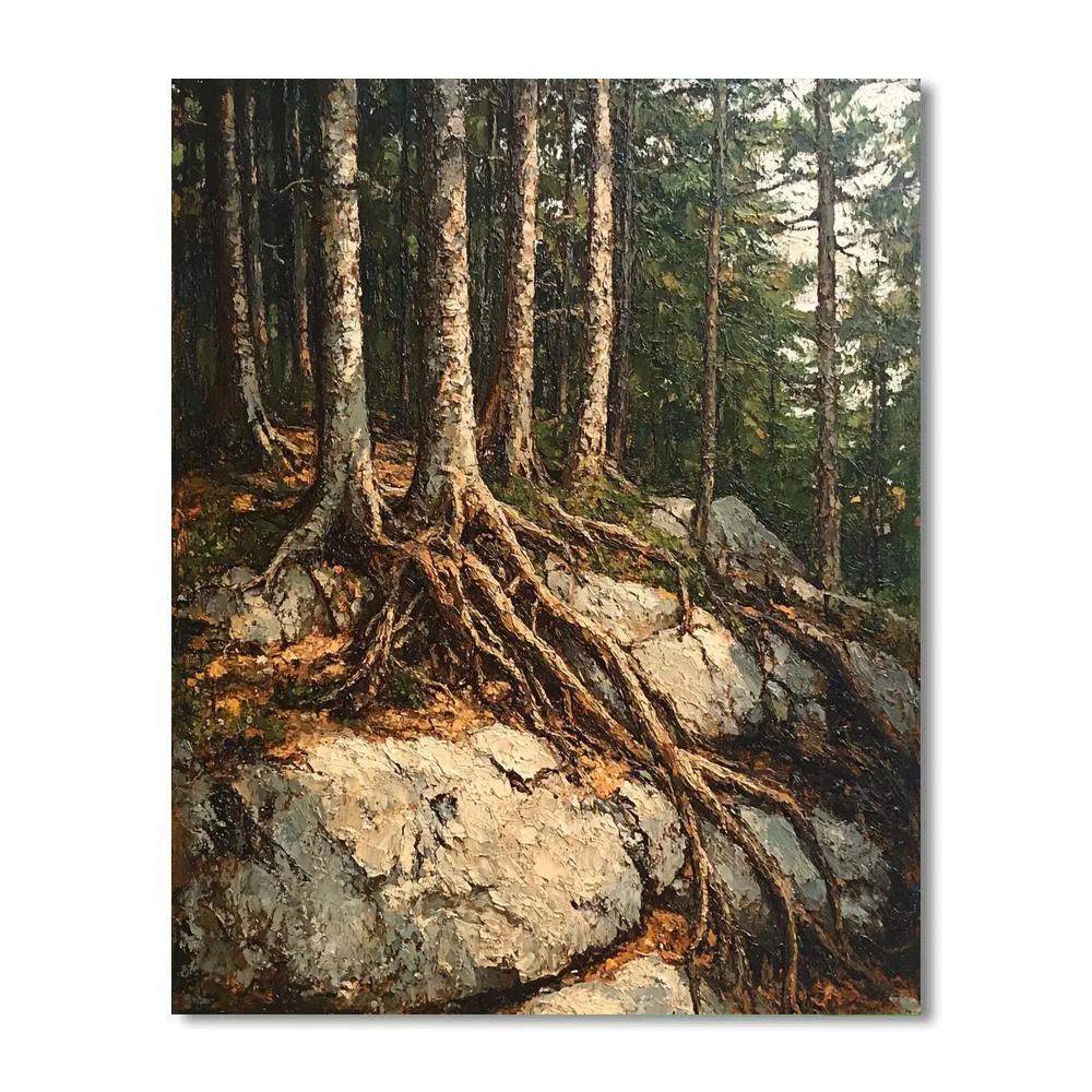 Arthur Lismer Inspired Tangled Pine Roots painting number kit