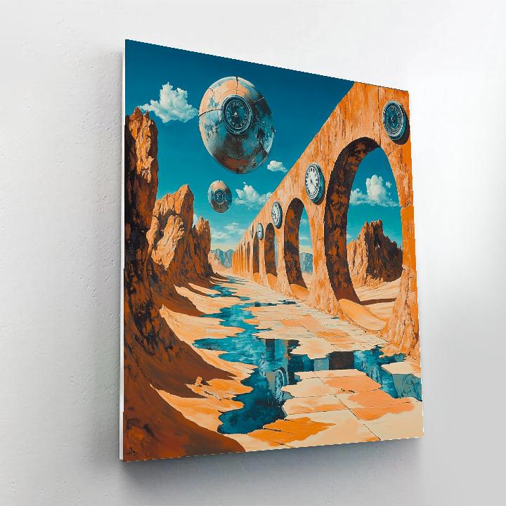 Salvador Dali Inspired Desert Dreams paint by number