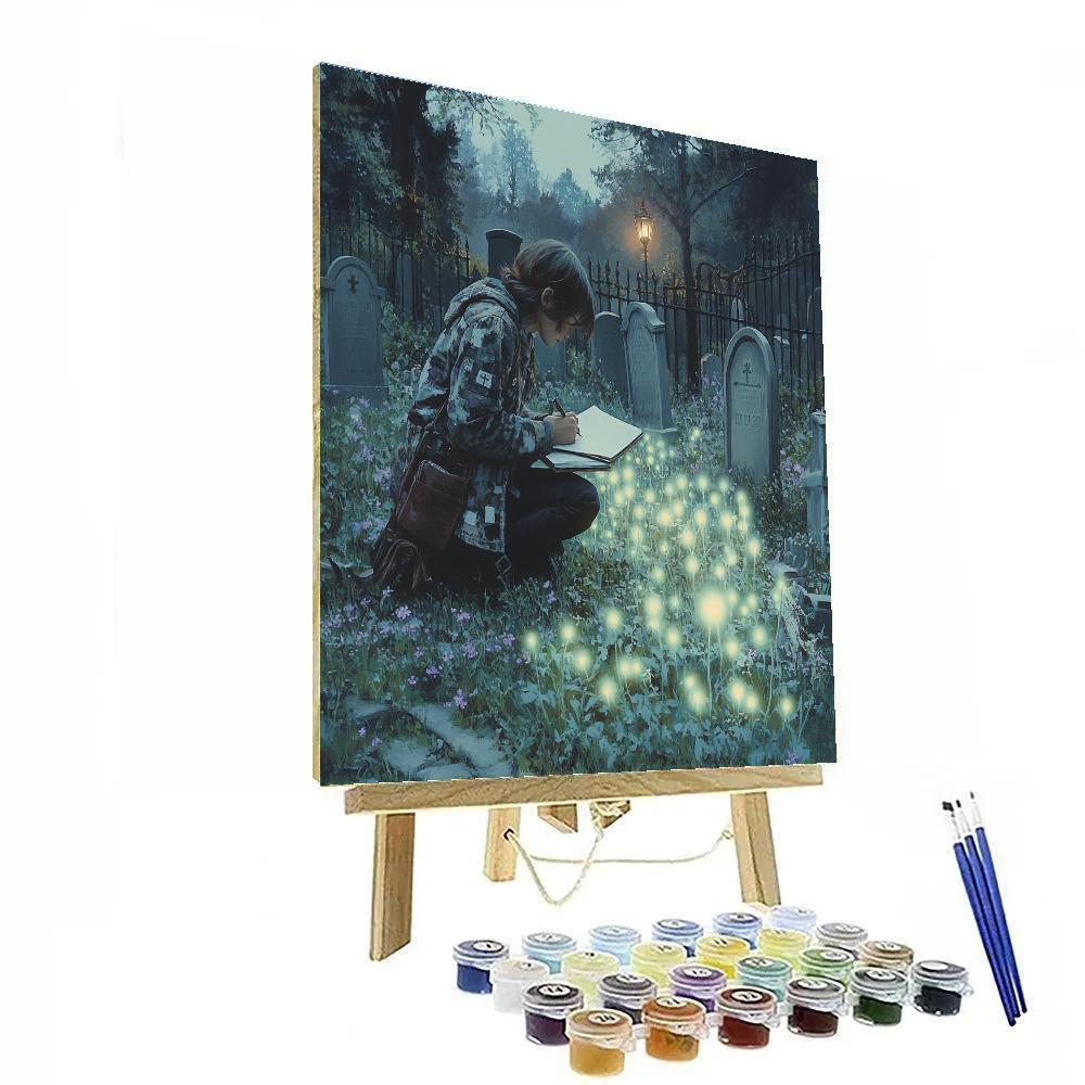 Graveyard Botanist Spooky Discovery paint by numbers