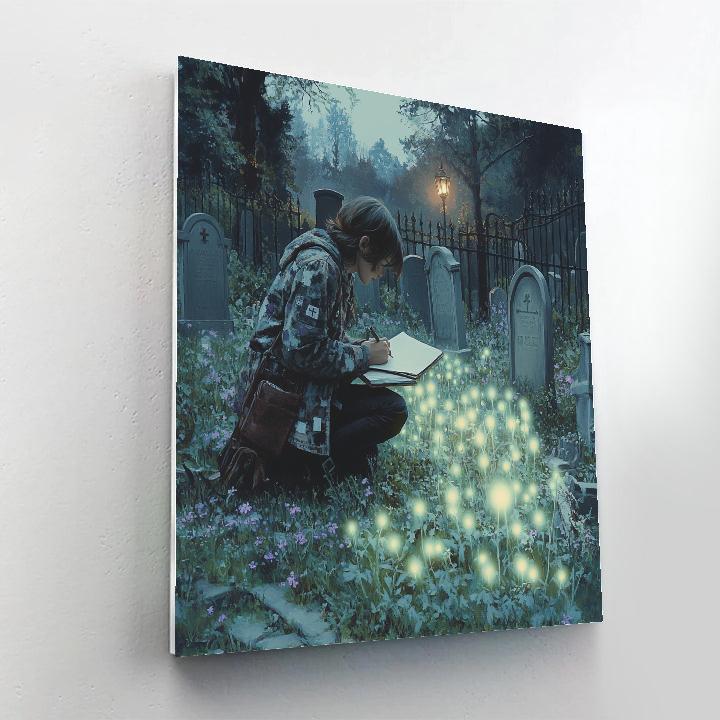 Graveyard Botanist Spooky Discovery paint by numbers