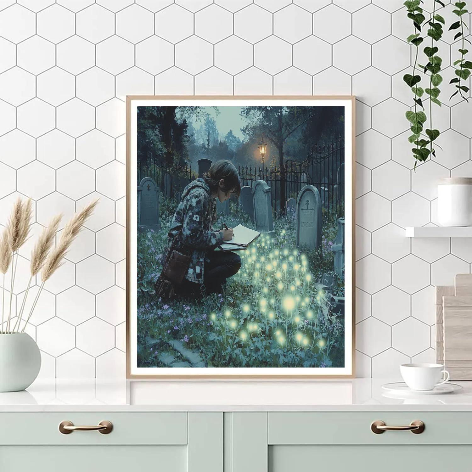 Graveyard Botanist Spooky Discovery paint by numbers