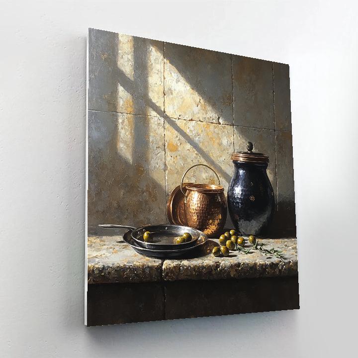 Diego Velázquez Inspired Copper And Ceramics Composition paint by color