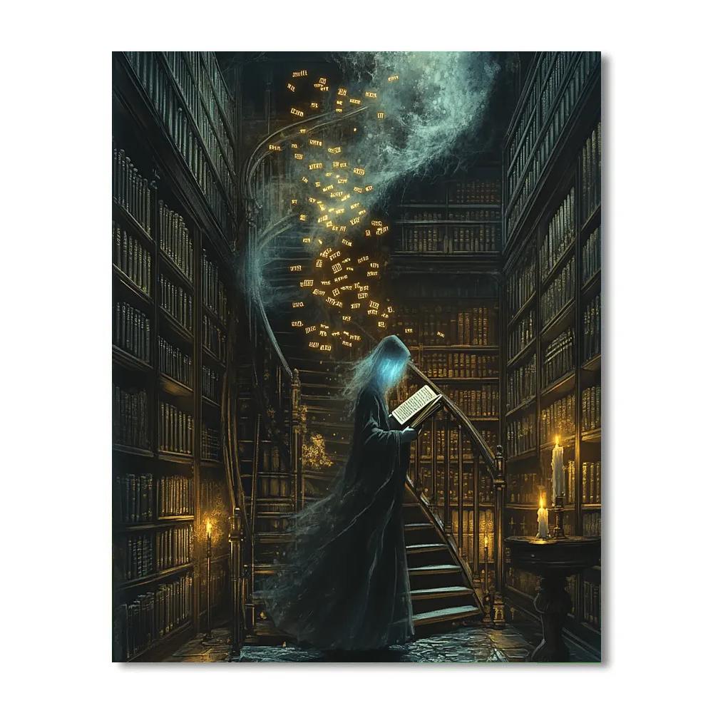 Phantom Librarian Spooky Archive paint by color