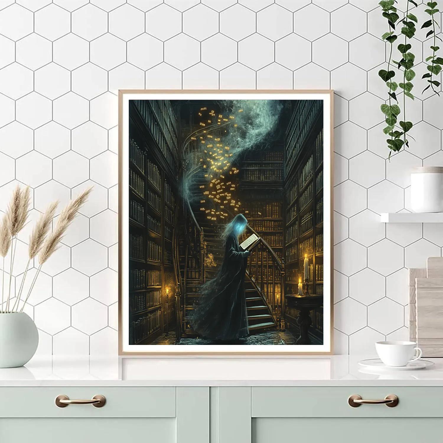 Phantom Librarian Spooky Archive paint by color