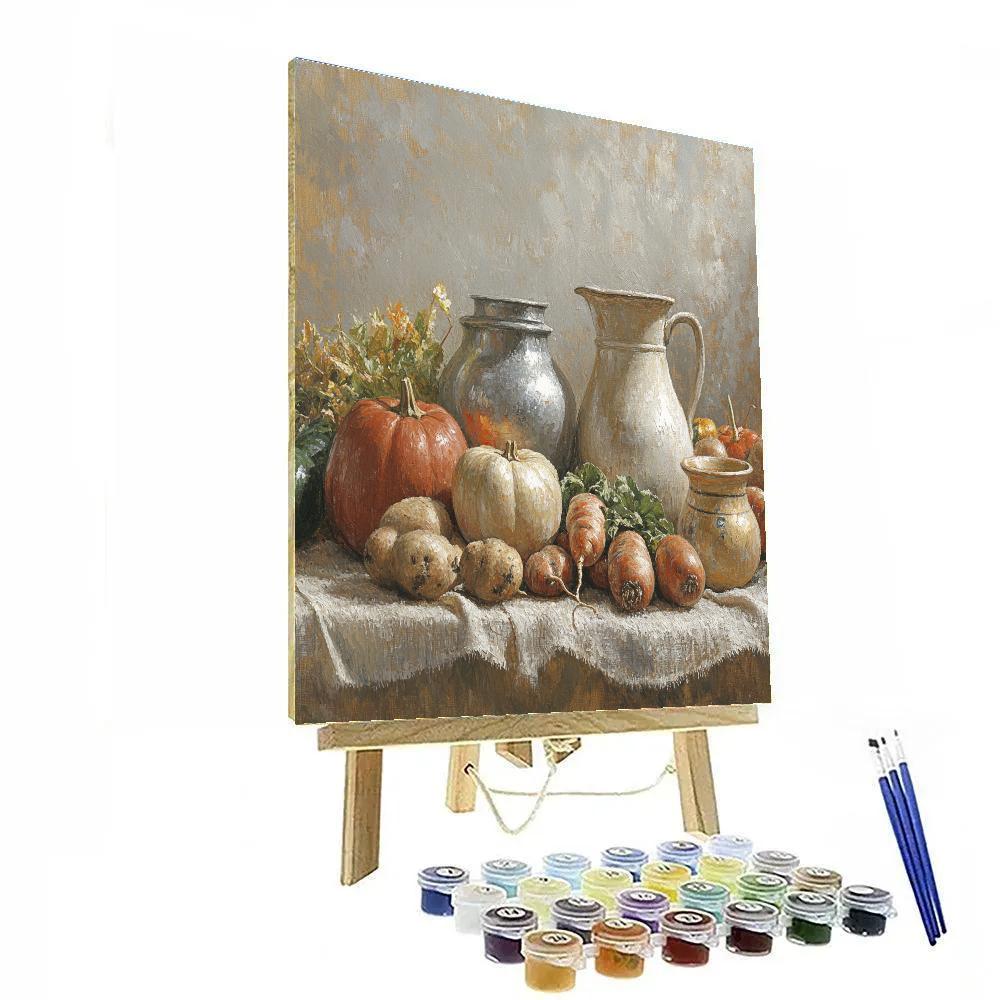Diego Velázquez Inspired Market Vegetables And Pottery painting number kit