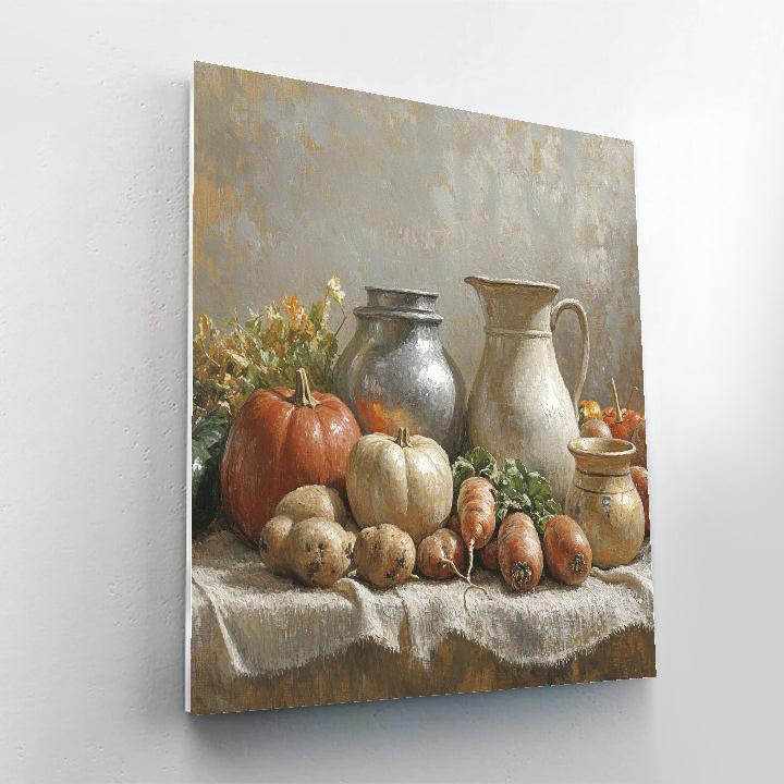 Diego Velázquez Inspired Market Vegetables And Pottery painting number kit